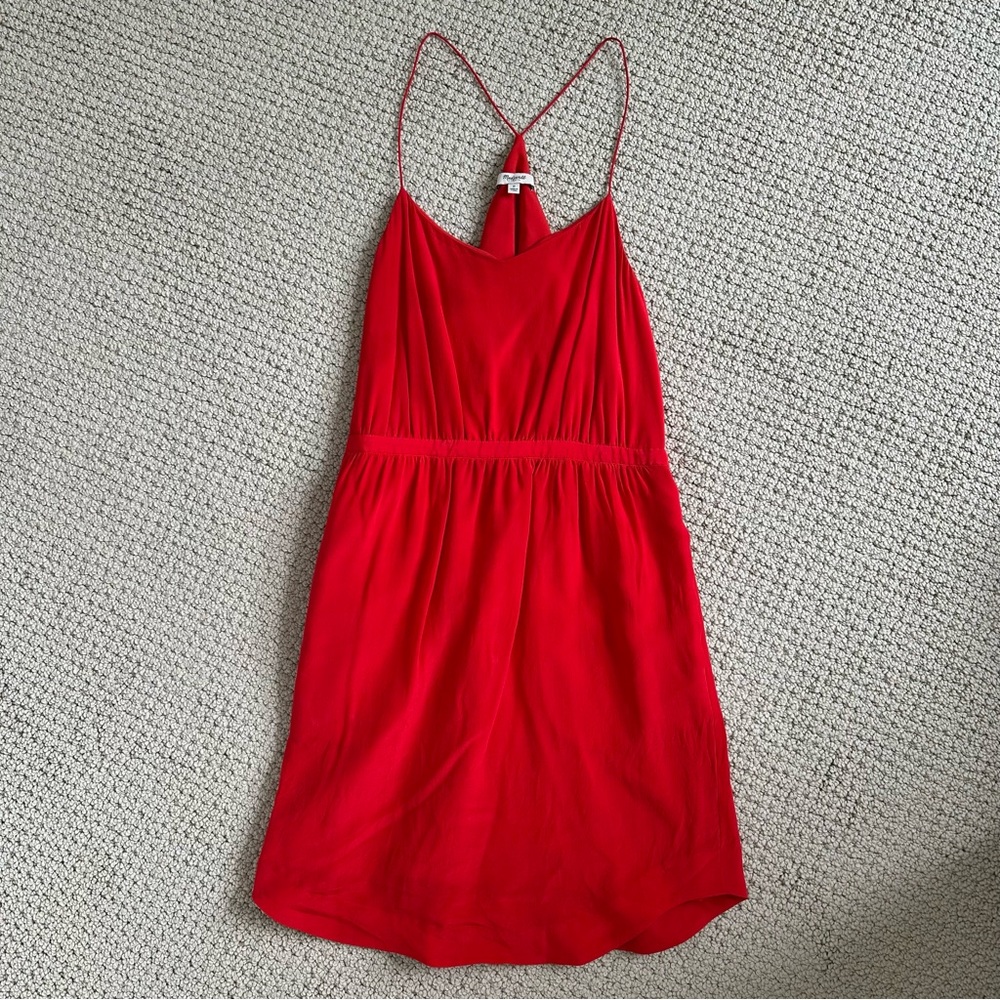 Madewell Silk Spaghetti Strap Dress